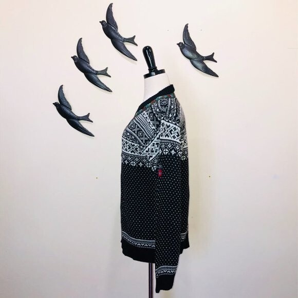 NORWear Wool Blend Icelandic Fair Isle Sweater  - Size S - Picture 4 of 11